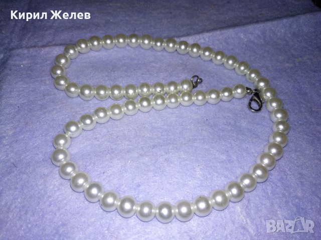 ПЕРЛЕНО ВИНТИДЖ АРТ КОЛИЕ ЧЕШКИ ПЕРЛИ РЕТРО АРТ НУВО СТИЛ БИЖУ 34744, снимка 8 - Колиета, медальони, синджири - 39179915