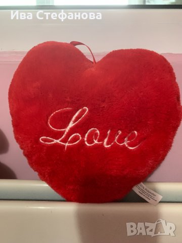 Голямо плюшено сърце Love за празника на влюбените Свети Валентин , снимка 2 - Плюшени играчки - 35122257