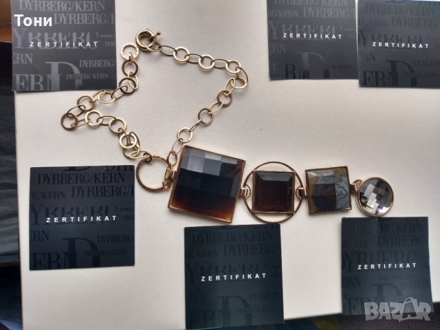  Стилно колие Dyrberg/Kern със големи камъни  Swarowski