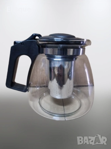 Термоустойчив стъклен чайник със супер здрава и издръжлива дръжка 1100 мл, снимка 4 - Друга електроника - 52895120
