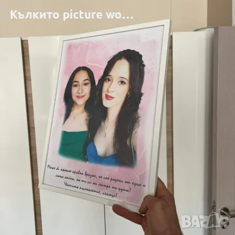 Дигитален портрет в рамка - персонализиран подарък, снимка 5 - Картини - 48456898