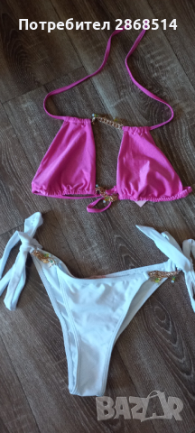 Атрактивен модел бански от три части, размер М , снимка 3 - Бански костюми - 44909091