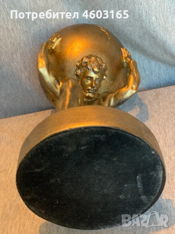 Скулптура на Атлас Титан, държащ глобус, снимка 7 - Антикварни и старинни предмети - 52793147