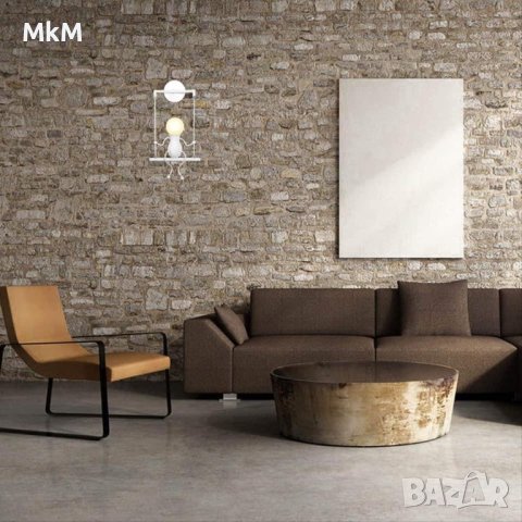 Симпатична метална лампа - човече на люлка ., снимка 3 - Лампи за стена - 44069239