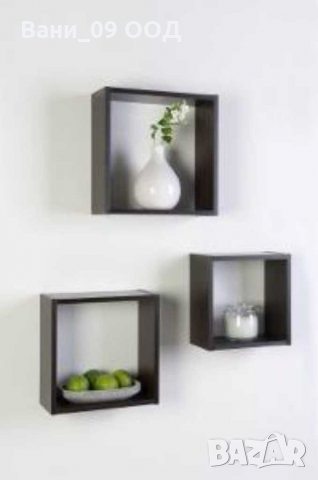Сет 3 броя стенни етажерки, снимка 2 - Етажерки - 32796573