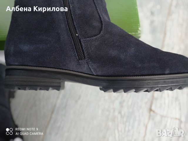 Естеств. сини велур RIEKER антистрес, 36н-р, снимка 4 - Дамски ботуши - 35040095