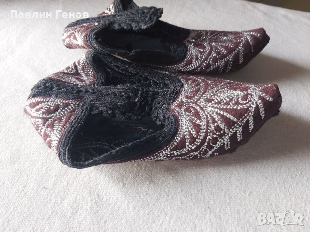 Автентични вълнени везани терлици, снимка 10 - Антикварни и старинни предмети - 39684106