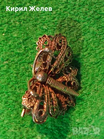 СТАРА КРАСИВА ФИГУРАЛНА ФИЛИГРАННА ПОСРЕБРЕНА БРОШКА ПЕПЕРУДА от БЛАГОРОДНА СТОМАНА 31413, снимка 12 - Антикварни и старинни предмети - 48467999