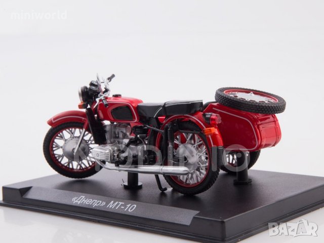 МТ-10 Днепр мотор с кош - мащаб 1:24 на Наши мотоцикли моделът е нов в блистер, снимка 9 - Колекции - 37836802