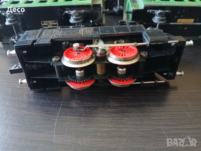 Стара немска тенекиена играчка Влак от 50те години., снимка 4 - Колекции - 51603940