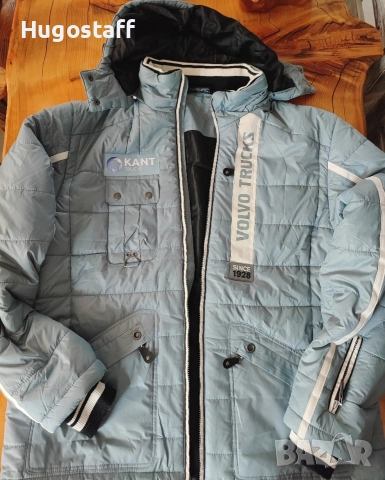 Мъжко оригинално топло Зимно Яке Шуба парка качулка VOLVO TRUCKS SINCE 1928 ХХЛ, снимка 3 - Якета - 52581584