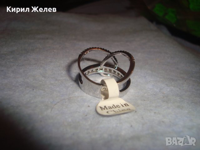 ПРЕКРАСЕН ФЕШЪН АРТ НЕЖЕН ПРЪСТЕН с БЯЛА ПОЗЛАТА и ИСКРЯЩИ ПЪСТРОЦВЕТНИ КАМЪНИ КРИСТАЛИ 17530, снимка 13 - Пръстени - 37499306