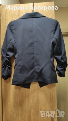 Дамско сако тъмно синьо XS/S, снимка 2 - Сака - 38460162