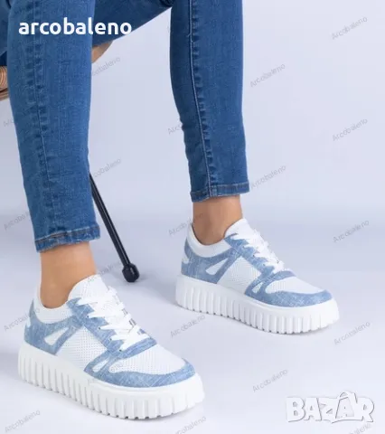 Дамски ажурни маратонки с масивна подметка Lusinda, 2цвята , снимка 8 - Маратонки - 49120985