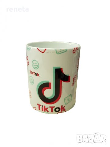Чаша за чай Tik Tok, Тик Ток, Керамична, Бяла, снимка 1 - Други - 37598332