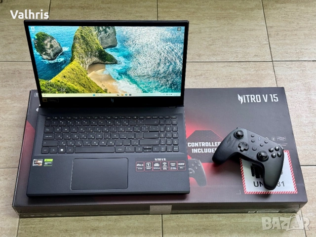 Acer Nitro V15/15,6” инча/8-ядрен Ryzen 7/16GB RAM/512GB SSD/NVIDIA
