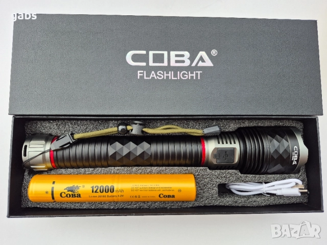 Супер мощен LED фенер COBA CB-G686,3000m, снимка 9 - Къмпинг осветление - 52478661