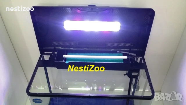 Панорамен Аквариум 45 литра-КОМПЛЕКТ, снимка 5 - Аквариуми - 50993551