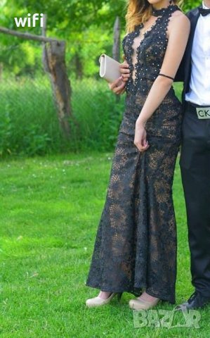 Черна официална рокля тип русалка с гол гръб. в Рокли в гр. Троян -  ID38792230 — Bazar.bg