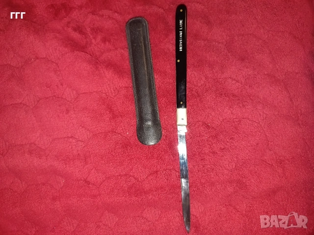 Стар нож за плодове hermann laue solingen, снимка 8 - Ножове - 53050319