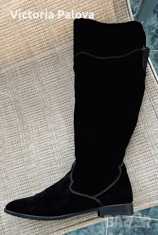 Красиви велурени ботуши  TAMARIS Германия, снимка 8 - Дамски ботуши - 48801319