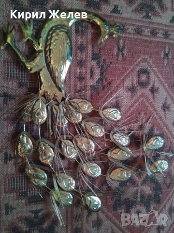 Сувенир паун красив метален 41560, снимка 5 - Декорация за дома - 42999162