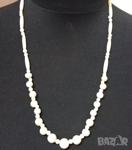 Старинен гердан от слонова кост(12.3), снимка 5 - Колиета, медальони, синджири - 37273847