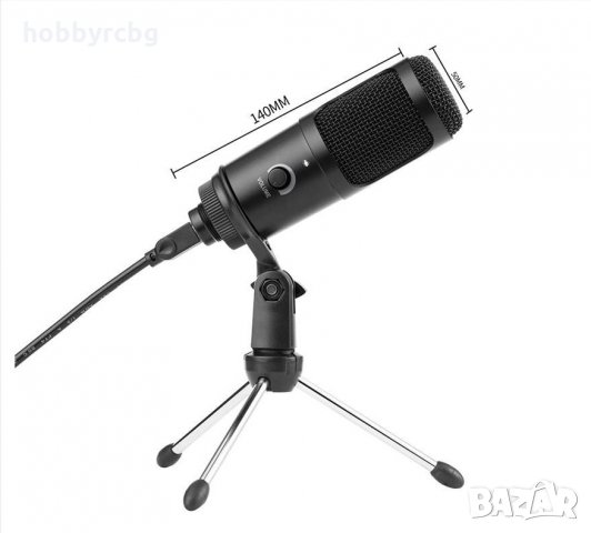 USB микрофон за TikTok, Youtube, караоке и записи в студио, снимка 6 - Микрофони - 33462330