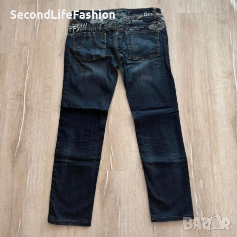 Дамски дънки Desigual, размер 42, слим крой, ниска талия, син цвят, снимка 8 - Дънки - 52266356