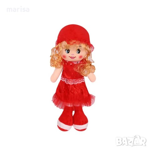 Мека парцалена кукла с шапка, 36 см, варианти Код: 55596