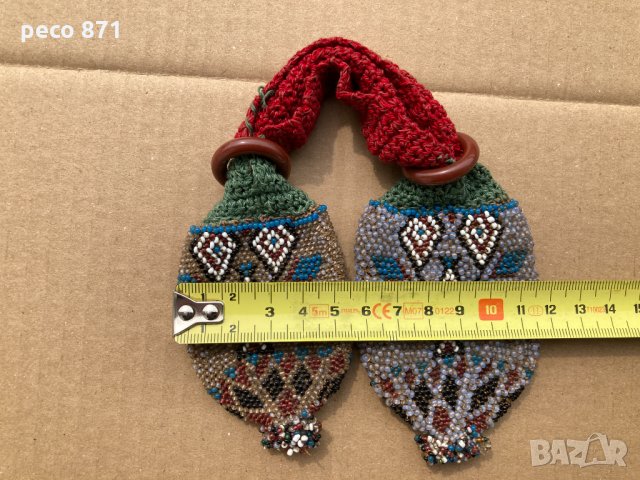 Стара кесия с мъниста пунгия, снимка 10 - Други ценни предмети - 32374778