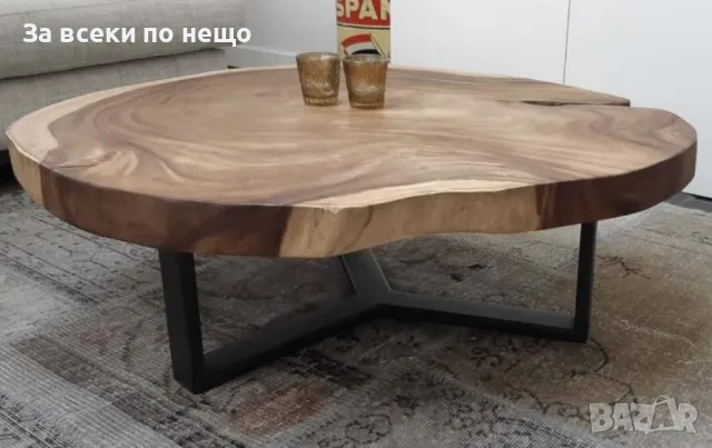 Ръчно изработени помощни маси от масивна дървесина., снимка 5 - Маси - 47948723