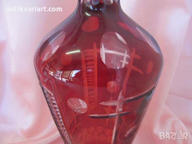 Стара Много голяма Кристална Гарафа, снимка 8 - Антикварни и старинни предмети - 26246489