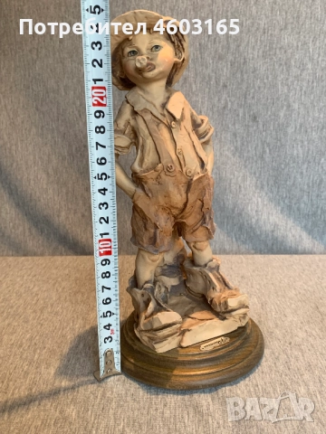Фигурка CAPODIMONTE на момче  , снимка 4 - Антикварни и старинни предмети - 52353137