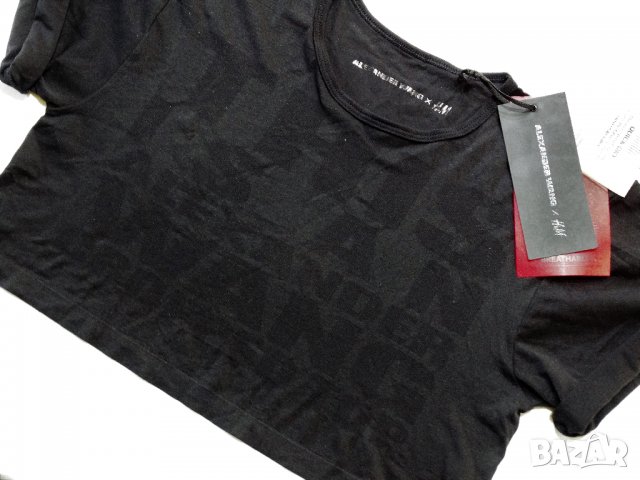 НОВИ! Alexander Wang x H&M Crop Top Черен Топ, снимка 7 - Тениски - 32922957