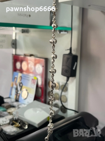 Сребърна верижка за джобен часовник, снимка 12 - Антикварни и старинни предмети - 51455277