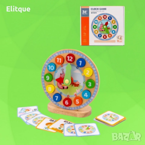 Дървен сортер,часовник,образователна игра, снимка 4 - Образователни игри - 52742632