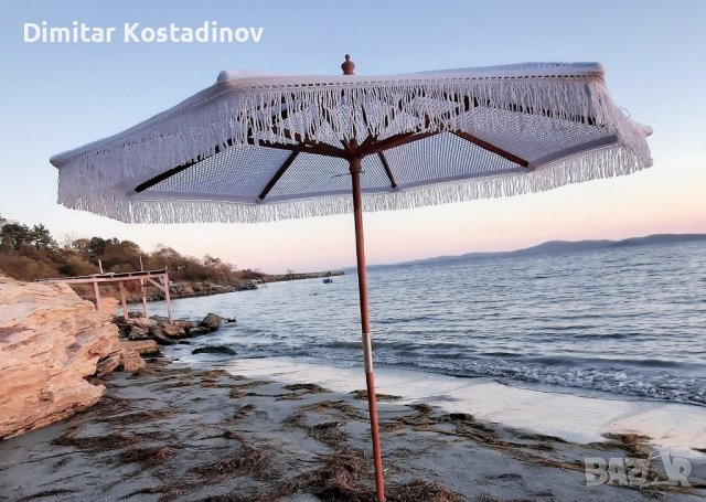 Бохо плетени чадъри тип макраме за градина, плаж, ресторант или бийч бар, снимка 8 - Други - 43956671