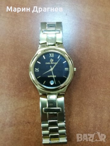 Часовник Louis Bernard 22 K Gold Plated Sapphire Crystal Swss G2207, снимка 1 - Други - 28191476