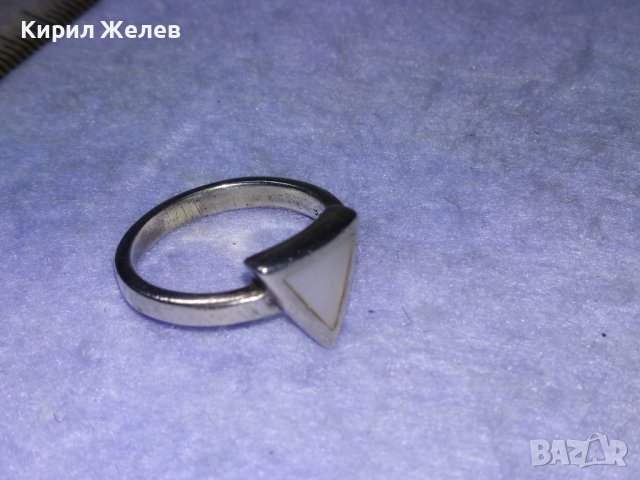 СКЪПОЦЕНЕН СРЕБЪРЕН АРТ ПРЪСТЕН СРЕБРО 925 АНГЛИЯ с ШЛИФОВАН ЛУНЕН КАМЪК 40209, снимка 14 - Пръстени - 43221574