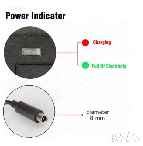 Зарядно 42V 2A за електрически тротинетки Xiaomi и Ninebot-Segway, 8mm порт, снимка 4 - Друга електроника - 52437086