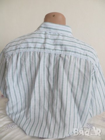 Мъжка риза с дълъг ръкав от лен H&M, снимка 3 - Ризи - 32774089