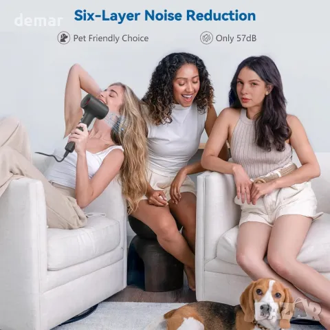 Сешоар TQQ, 200 милиона отрицателни йони, 110 000 RPM високоскоростен безчетков мотор, снимка 6 - Сешоари - 48852884