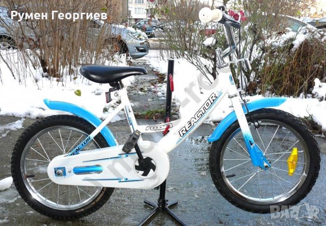 Детски велосипед 16” Reactor Foxy, стоманена рамка, контра, син/бял , снимка 1 - Детски велосипеди, триколки и коли - 35010518