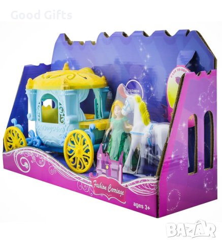 Кукла Принцеса Пепеляшка с Каляска и кон, снимка 3 - Кукли - 43140418