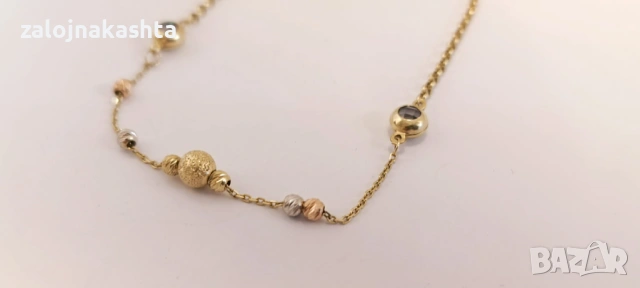 Нова-Златна гривна-2,60гр/14кр, снимка 2 - Гривни - 53190355