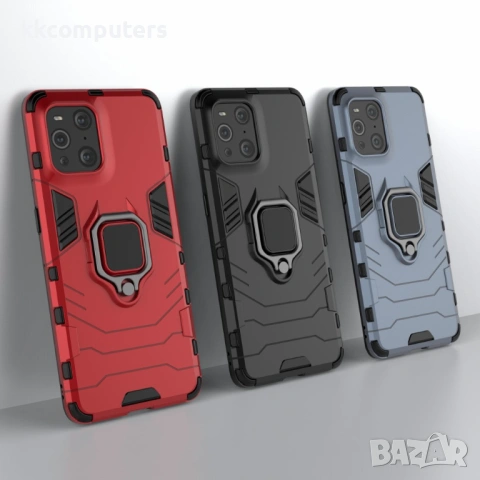 Oppo Find X3/X3 Pro Удароустойчив Finger Ring Калъф и Протектор, снимка 2 - Калъфи, кейсове - 53032758