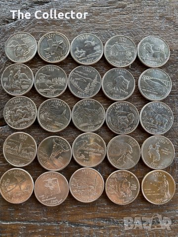 Уникална пълна колекция монети 25 цента, 1/4 долар., снимка 3 - Нумизматика и бонистика - 33576677