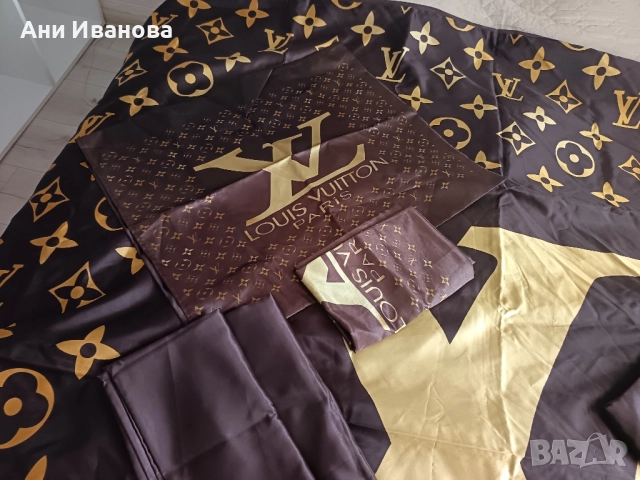 продавам спален комплект сатен., снимка 3 - Спално бельо - 51885170