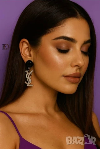 обеци от висококачествена стомана christian dior chanel ysl saint laurent louis vuitton , снимка 11 - Обеци - 51080364